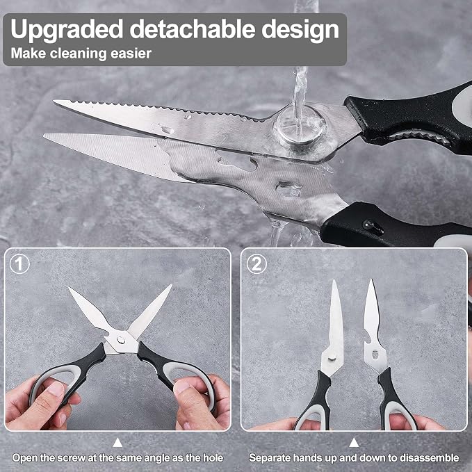 3-Pack Kitchen Scissor All Purpose Kitchen Shears Heavy Duty Scissors Stainless - Image 5