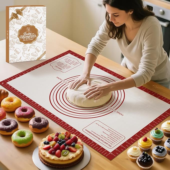 Silicone Baking Mat, Non Stick Pastry Mat Sheet - Image 9