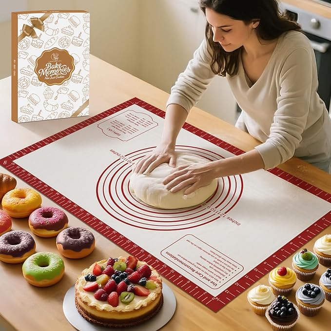 Silicone Baking Mat, Non Stick Pastry Mat Sheet by MimekitchenKitchenHelper