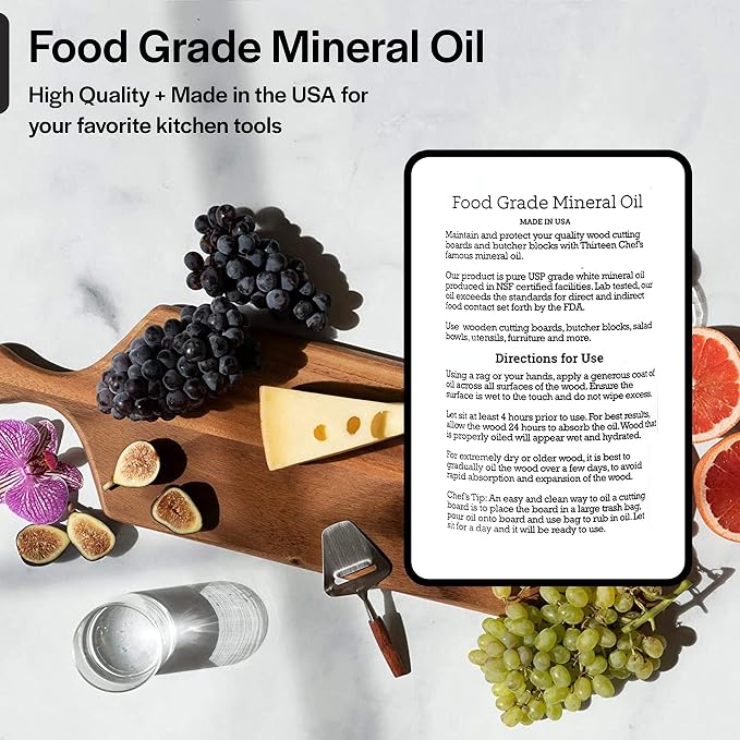 Thirteen Chefs Mineral Oil - 64oz Food Grade Conditioner - Image 6