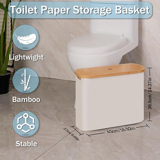 efluky Toilet Paper Basket, Toilet Paper Storage - Image 2
