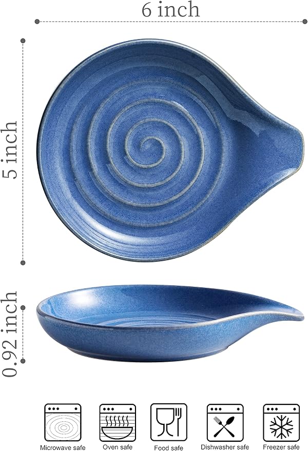 Spoon Rest, Large Ceramic Spoon Holder - Image 3