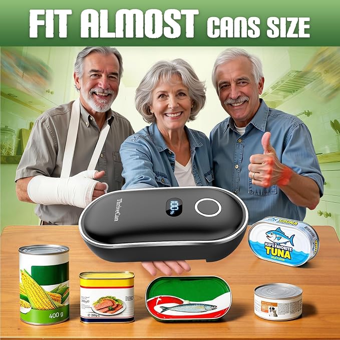 Rechargeable Electric Can Opener, Automatic One Touch Hands Free, Smooth Edge - Image 4