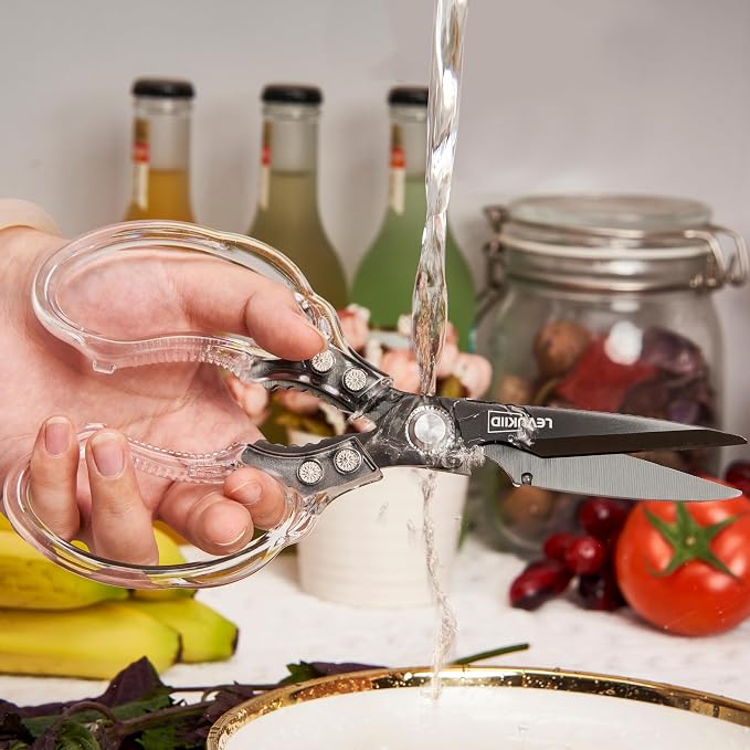 Rust-Resistant Kitchen Scissors, Transparent and Stylish Handle, Suitable - Image 5