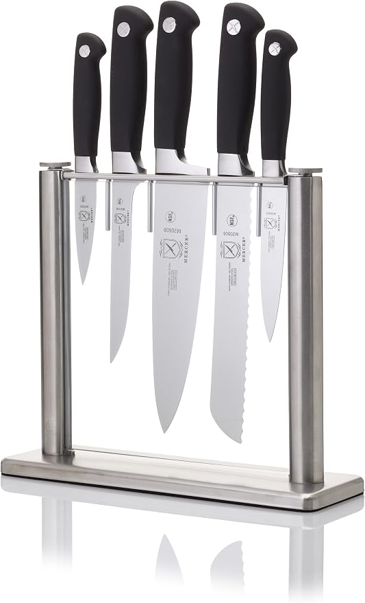Mercer Culinary M20000 Genesis 6-Piece Forged Knife Block Set, Tempered Glass by MercerCulinary