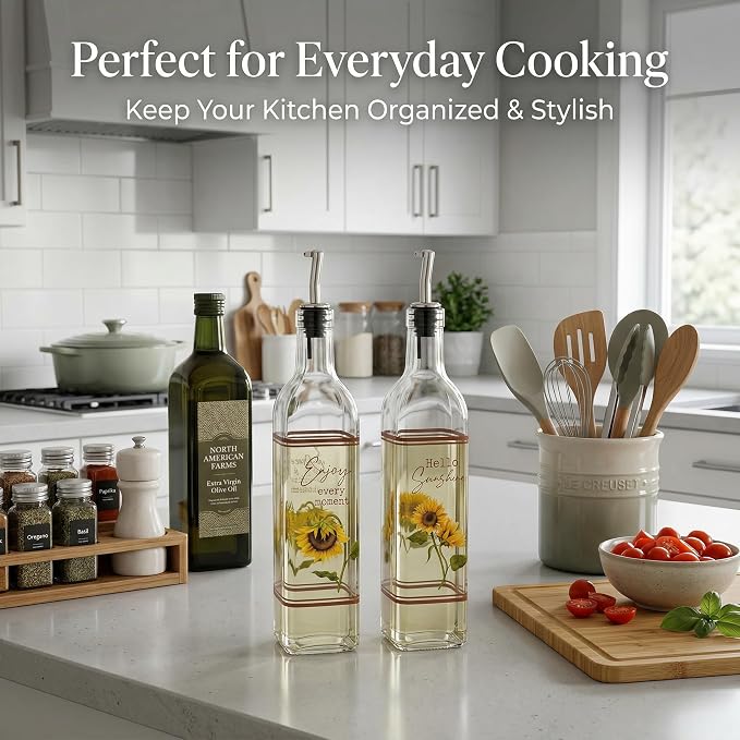 Topadorn 17 oz Olive Oil Dispenser Bottle Set - Image 2