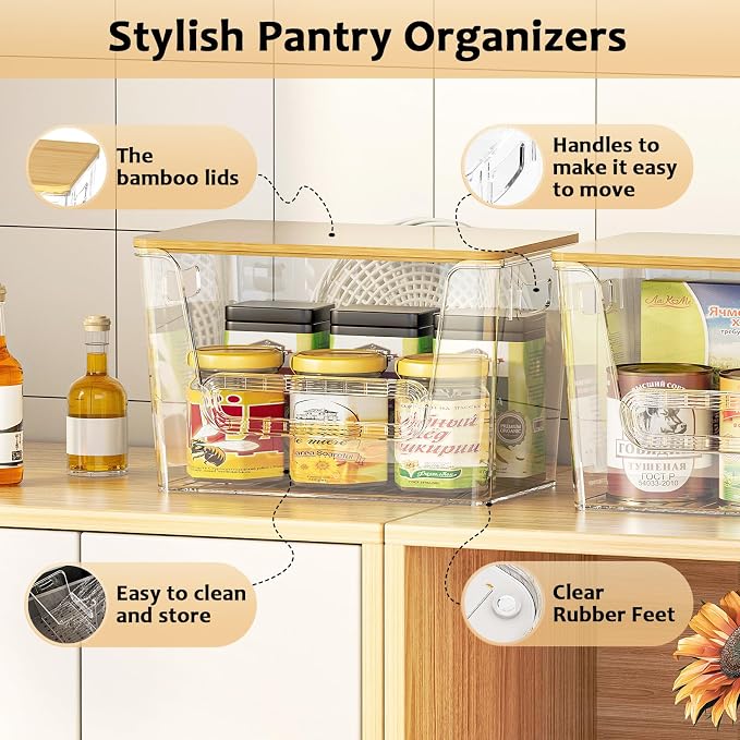 Delamu 3 Pack Pantry Organizers and Storage, Trash Bag Dispenser - Image 3