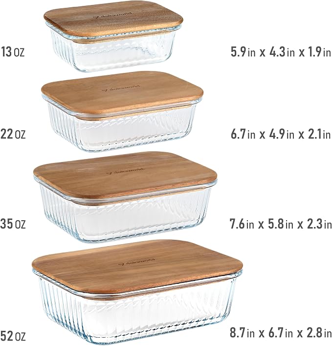 Set of 4 Stackable Space-Saving Nesting Glass Bowls - Image 2