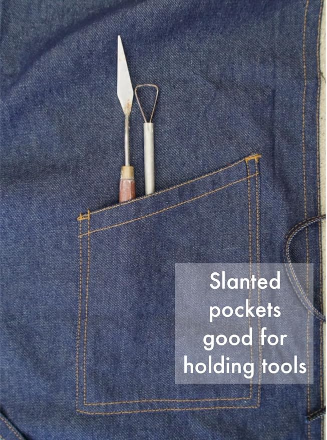 BLUE DENIM, the original split overlapped apron - Image 5