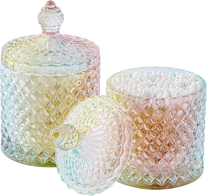 rejomiik Qtip Holder Glass Apothecary Jars by rejomiik