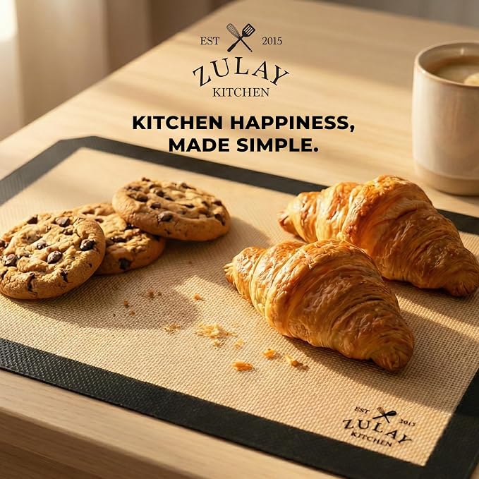 Zulay Kitchen Silicone Baking Mat 2-Pack – Reusable Nonstick Silicone Baking - Image 7