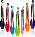 7 Pack Kitchen Tongs Set 7-Inch Color Mini Small Food Tongs by Unknown
