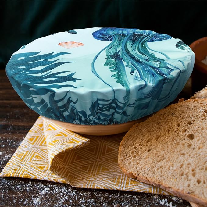 Patelai 10 Pcs Bowl Covers Reusable in 5 Size Stretch Cloth Fabric Elastic Food - Image 4