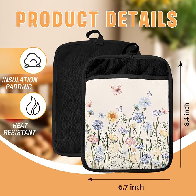 Butterfly Floral Pot Holders - Image 2
