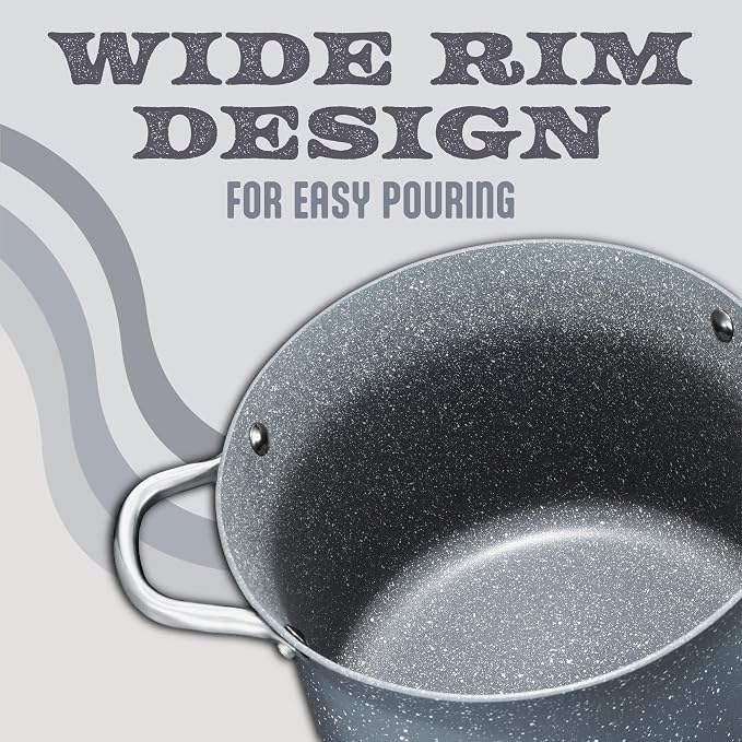Concord Granite Nonstick 7 Quart Stock Pot Cookware Set - Image 5