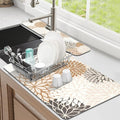 Findosom 2PCS 16" x 24" Dish Drying Mat & 24" x 5.5" Sink Splash Guard by Findosom
