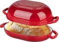 VORRINGARD Enameled Cast Iron Sourdough Bread Oven, Dutch Oven, Loaf Cast Iron by Unknown