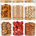 Moretoes 6 Pack 1qt Glass Storage Containers by Moretoes