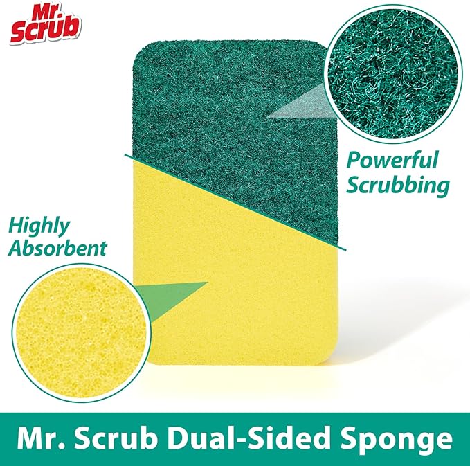 Mr. Scrub Sponges Kitchen Scrub Dish Sponge Scouring Pad, 48 Pack Cleaning - Image 3