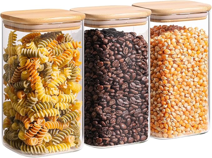 ComSaf 1.4 Qt Glass Storage Containers by ComSaf