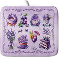 Purple Dish Drying Mats for Kitchen Counter Washable Drying Pad Absorbent by Giwawa
