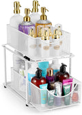 Sorbus 2 Tier Under Sink Bathroom Organizers and Storage, Strong Steel Mesh by Sorbus