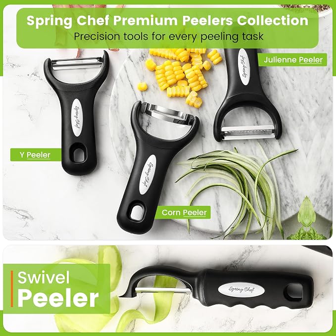 Spring Chef Premium Y & Vegetable Julienne Peeler Set - Image 9