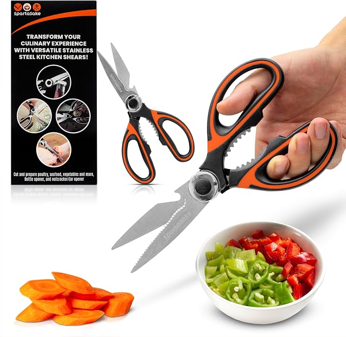 SpartaSake Premium Stainless Steel All Purpose Kitchen Shears - Image 7