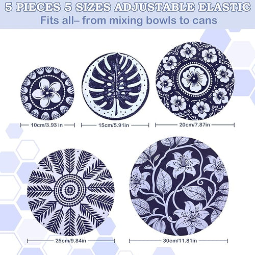 5-Size Reusable Beeswax Bowl Covers - Image 2