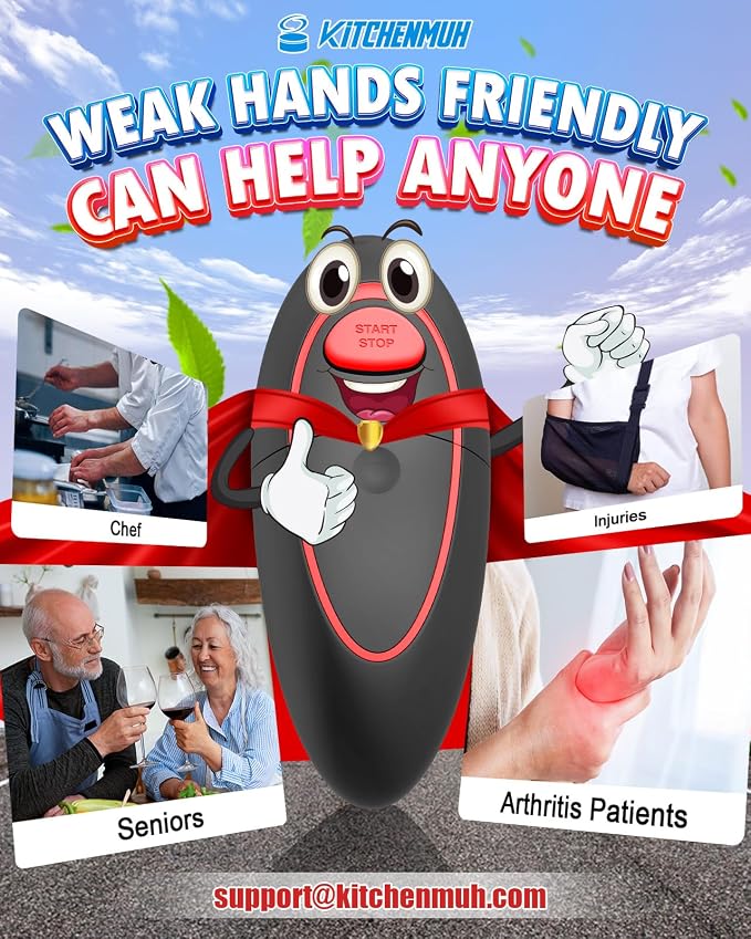 One Touch Electric Can Opener Fits Almost All Can Sizes - Image 7