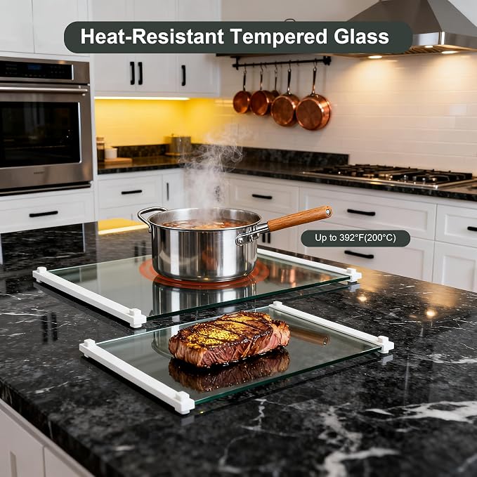 2Pcs Glass Cutting Boards for Kitchen, No Scratches/Microplastic-Free/Non Toxic - Image 5