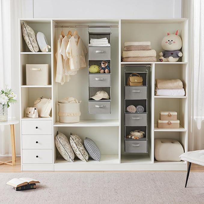 MAX Houser 6 Tier Shelf Hanging Closet Organizer, Closet Hanging Shelf - Image 4