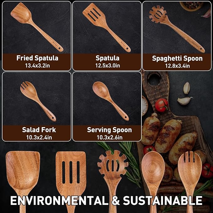 Wooden Spoons for Cooking - Image 3