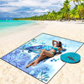 WIWIGO Beach Blanket Waterproof Sandproof Beach Mat 79" X 83"/10'x9'for 2-8 by WIWIGO