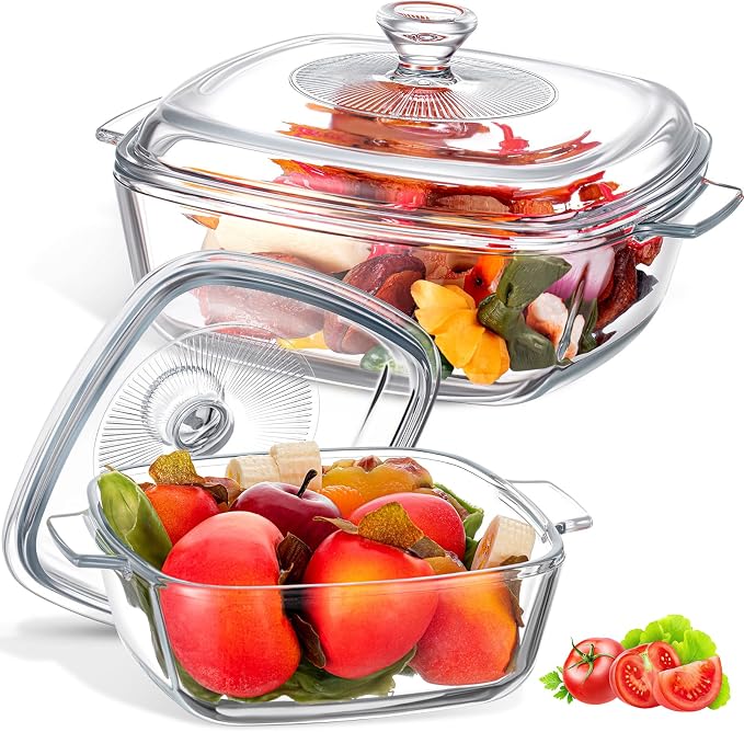 Maxcheck 2 Pieces Glass Casserole Dish by Maxcheck