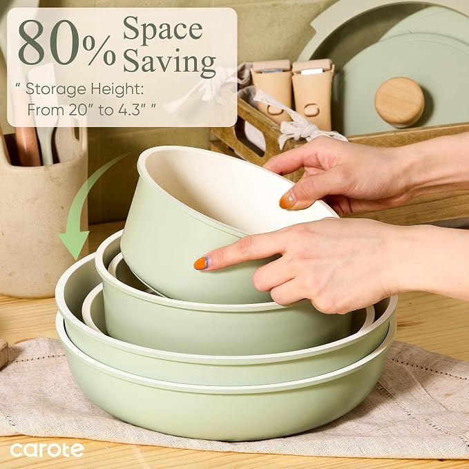 CAROTE 25pcs Pots and Pans Set Non Stick, Cookware Sets, Kitchen Set, - Image 5