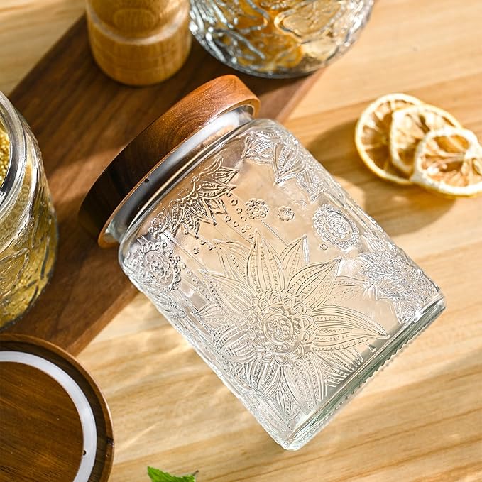 Adodeen 24oz Vintage Glass Canister - Image 3
