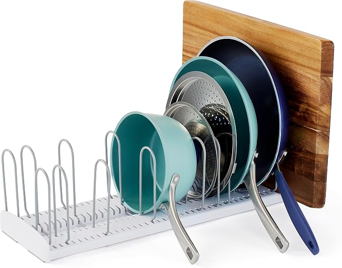 YouCopia StoreMore Expandable Pan and Lid Rack, 12.5"-22" Wide Adjustable Pan by YouCopia