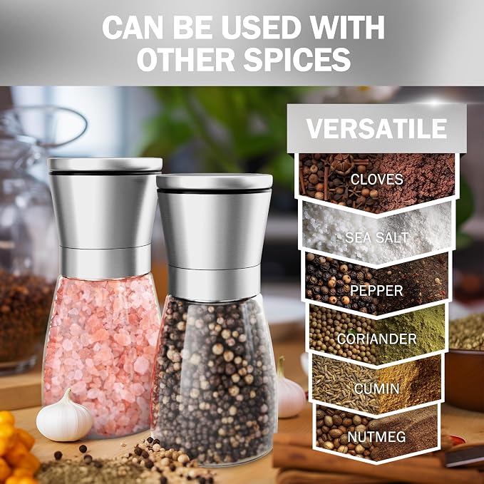 HOME EC Original Stainless Steel Salt or Pepper Grinder 1pk - Image 4