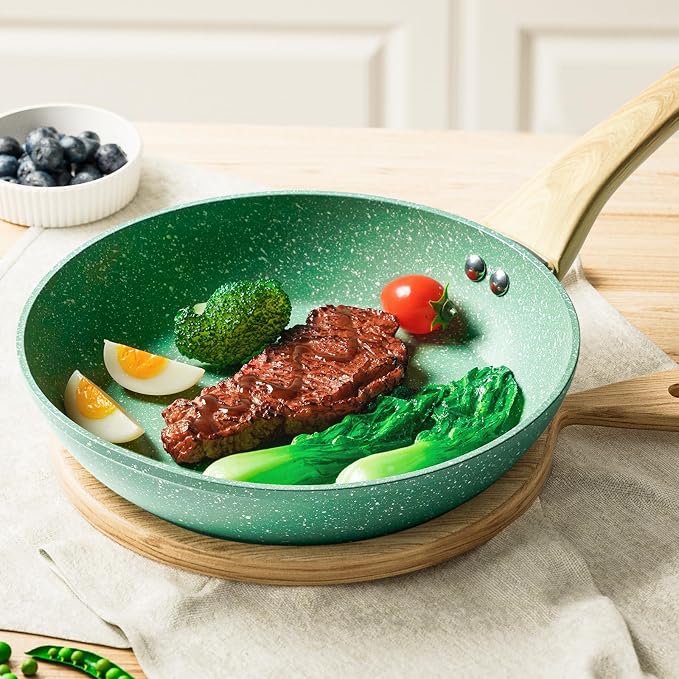 Innerwell Nonstick 9.5 Inch Skillet, PTFE & PFOA Free, Suitable - Image 7