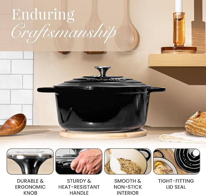 Nuovva Enamelled Cast Iron Dutch Oven Pot - Image 6