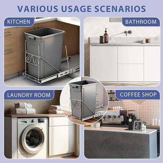 Pull Out Trash Can Under Cabinet: 7–11 Gallons Under Sink Trash Can - Image 4