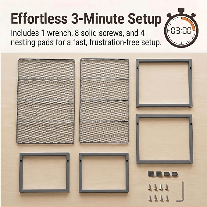 Set of 2 Cabinet Organizers 12.6''W 44 LBS Load Capacity Heavy Duty Kitchen - Image 7