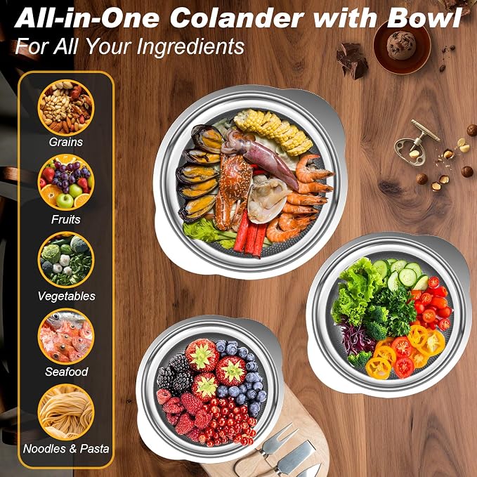 Colander, Stainless Steel Colander - Image 6