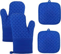 Oven Mitts and Pan Racks 4-Piece Set, Extended Kitchen Oven Mitts and Pan Racks by Unknown