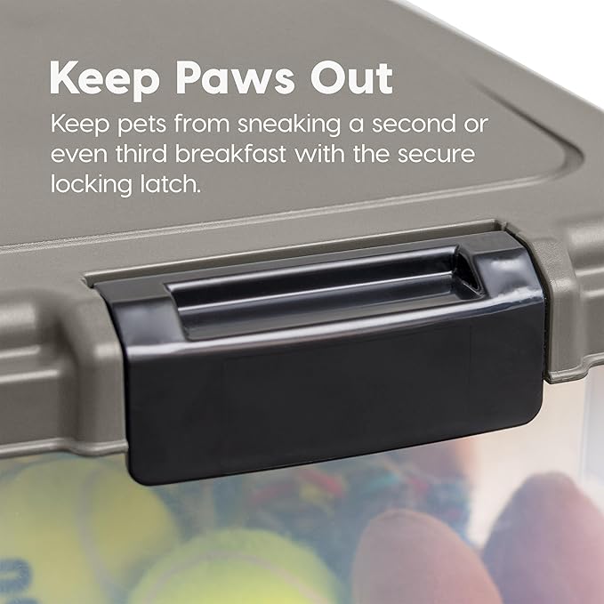 IRIS USA 30 lbs & 11 lbs Combo Airtight Dog Food Storage Container, Stackable - Image 5