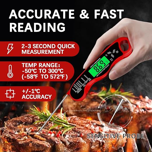 Meat Thermometer Digital，IP67 Waterproof Cooking Thermometer - Image 2