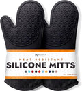 BPA-Free Silicone Oven Mitts Ultra Heat Resistant up to 500°F by HOMWE