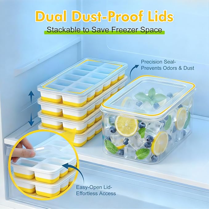 NFK Ice Cube Tray with Lid & Bin - Image 4