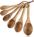6pcs Measuring Spoons Set, Natural Acacia Wooden Measuring Spoons Includes 1/8 by EsieHouzie